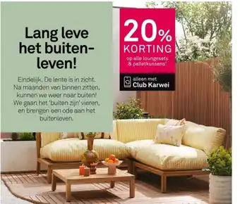 Karwei Op alle loungesets & palletkussens aanbieding