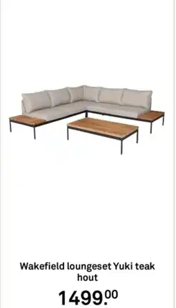 Karwei Wakefield loungeset yuki teak hout aanbieding