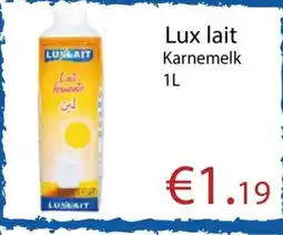 Tanger Markt Lux lait Karnemelk aanbieding