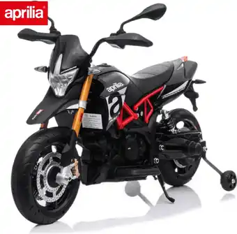 Bol.com Aprilia Dorsoduro 900 - Elektrische Kindermotor - 12V - Zijwieltjes - Zwart aanbieding