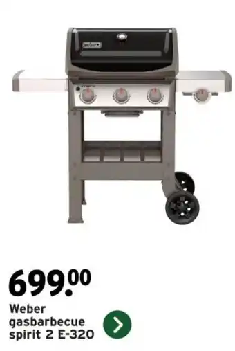 GAMMA Weber gasbarbecue spirit 2 E-320 aanbieding