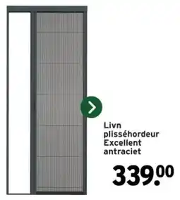 GAMMA Livn plisséhordeur Excellent antraciet aanbieding