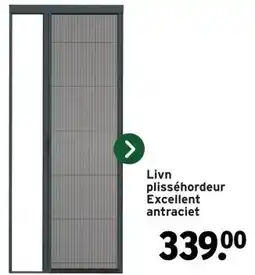 GAMMA Livn plisséhordeur Excellent antraciet aanbieding