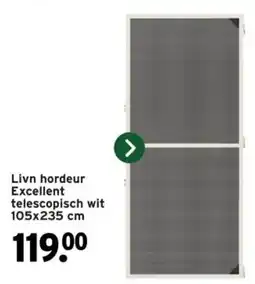 GAMMA Livn hordeur Excellent telescopisch wit aanbieding