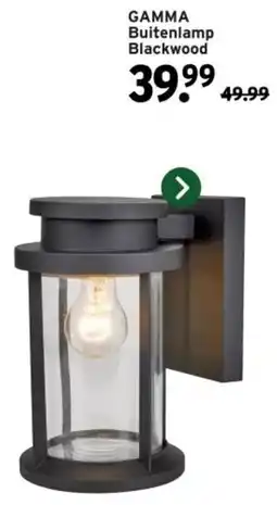 GAMMA Gamma Buitenlamp Blackwood aanbieding