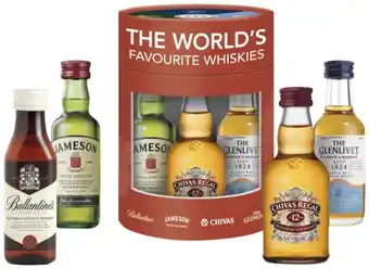 Gall & Gall The World's Favourite Whiskies Cadeaupakket met 4 mini's 20CL Whisky aanbieding