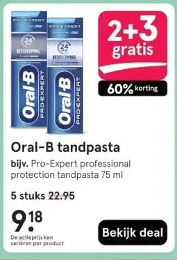 Etos Oral-B tandpasta aanbieding