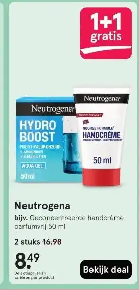 Etos Neutrogena aanbieding