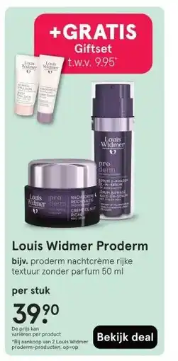 Etos Louis Widmer Proderm aanbieding