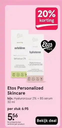 Etos Etos Personalized Skincare aanbieding