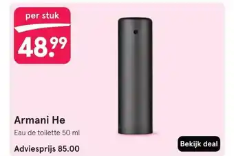 Etos Armani He aanbieding