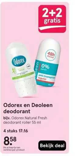 Etos Odorex en Deoleen deodorant aanbieding