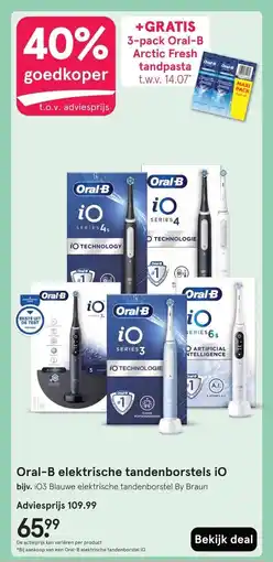 Etos Oral-B elektrische tandenborstels iO aanbieding