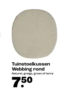 Kwantum Tuinstoelkussen Webbing rond aanbieding