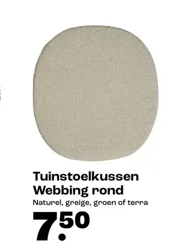 Kwantum Tuinstoelkussen Webbing rond aanbieding