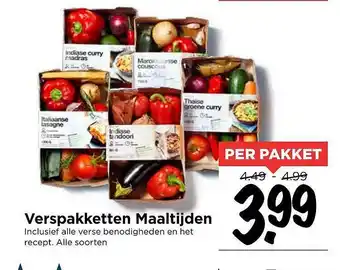 Vomar Voordeelmarkt Verspakketten Maaltijden aanbieding