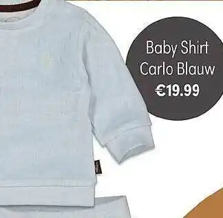 Baby & Tiener Baby Shirt Carlo Blauw aanbieding