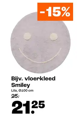 Kwantum Bijv. Vloerkleed smiley aanbieding