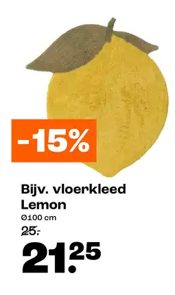 Kwantum Vloerkleed lemon aanbieding