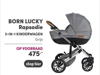 Baby & Tiener Born Lucky Rapsodie 3-In-1 Kinderwagen Grijs aanbieding