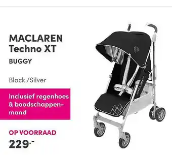 Baby & Tiener Maclaren Techno XT Buggy Black -Silver aanbieding