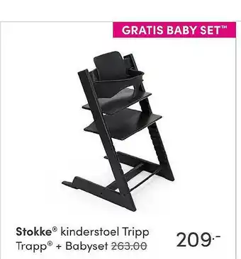 Baby & Tiener Stokke® Kinderstoel Tripp Trapp® + Babyset aanbieding