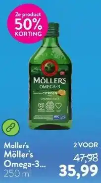 Holland & Barrett Möller's Omega-3 Levertraan Citroen aanbieding