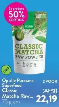 Holland & Barrett Classic Matcha Raw Powder aanbieding