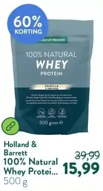 Holland & Barrett 100% Natural Whey Protein Vanilla aanbieding