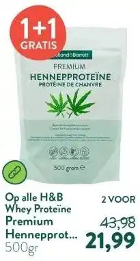 Holland & Barrett Premium Hennepproteïne Poeder aanbieding