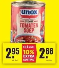 Nettorama UNOX STEVIGE TOMATEN SOEP aanbieding