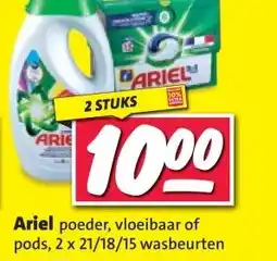 Nettorama Ariel poeder, vloeibaar of pods aanbieding