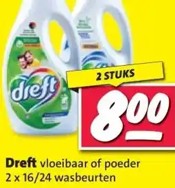 Nettorama Dreft vloeibaar of poeder aanbieding