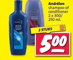 Nettorama Andrélon shampoo of conditioner aanbieding