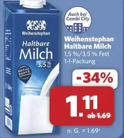 Combi Weihenstephan Haltbare Milch aanbieding