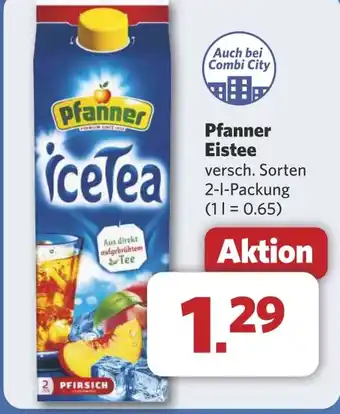 Combi Pfanner Eistee aanbieding