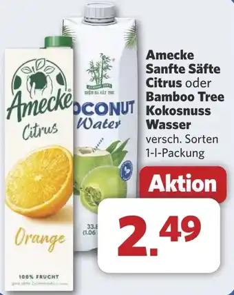 Combi Amecke Sanfte Säfte Citrus oder Bamboo Tree Kokosnuss Wasser aanbieding