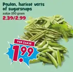 Boon`s Markt Peulen, haricot verts of sugarsnaps aanbieding