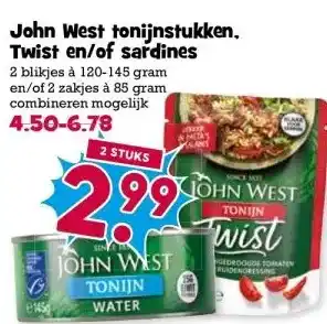 Boon`s Markt John West tonijnstukken. aanbieding