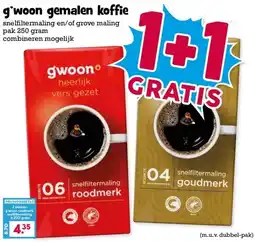 Boon`s Markt g'woon gemalen koffie aanbieding