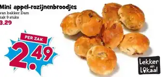 Boon`s Markt Mini appel-rozijnenbroodjes aanbieding