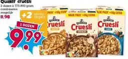 Boon`s Markt Quaker cruesli aanbieding