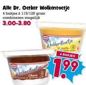 Boon`s Markt Alle Dr. Oetker Wolkentoetje aanbieding