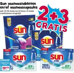 Boon`s Markt Sun vaatwastabletten en/of vaatwascapsules aanbieding