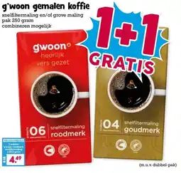 Boon`s Markt g'woon gemalen koffie aanbieding