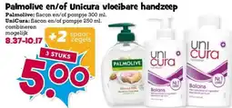 Boon`s Markt Palmolive en/of Unicura vloeibare handzeep aanbieding