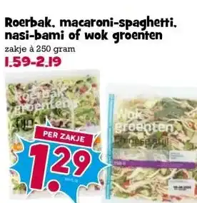 Boon`s Markt Roerbak, macaroni-spaghetti. nasi-bami of wok groenten aanbieding