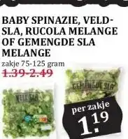 Boon`s Markt BABY SPINAZIE, VELD- SLA, RUCOLA MELANGE OF GEMENGDE SLA MELANGE aanbieding