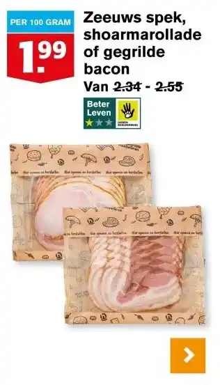 Hoogvliet Zeeuws spek, shoarmarollade of gegrilde bacon aanbieding