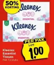 Vomar Voordeelmarkt Kleenex Essential Tissues aanbieding